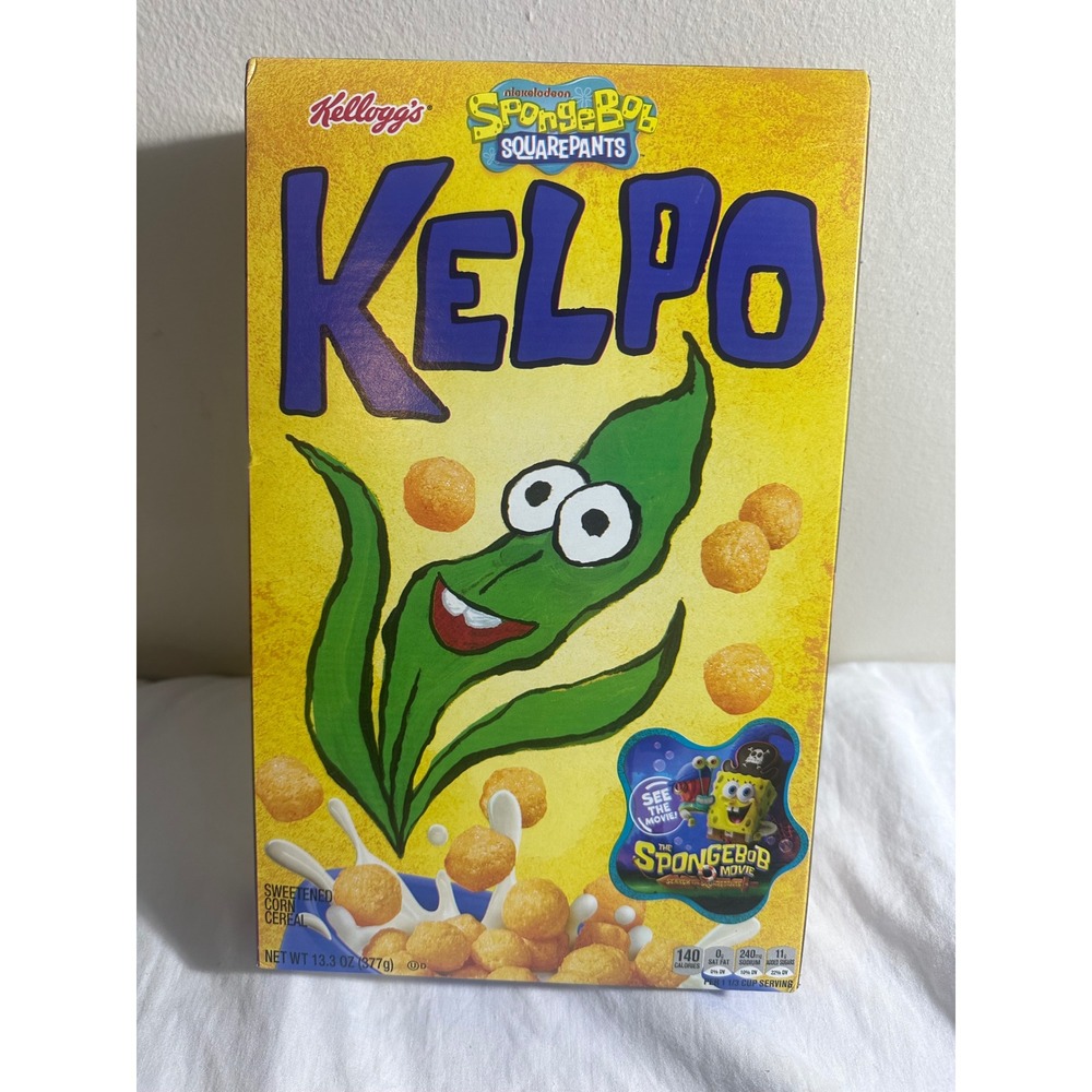 Kellogg's Kelp-O SpongeBob Movie Cereal 13.3 oz Limited Edition Sealed 10/2026